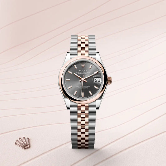 Rolex デイトジャスト オイスター、31 mm、オイスタースチール&エバーローズゴールド