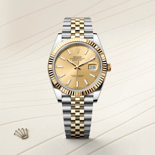 Rolex デイトジャスト 41 オイスター、41 mm、オイスタースチール&イエローゴールド