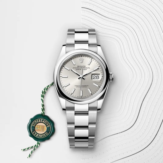 Rolex デイトジャスト 36 オイスター、36 mm、オイスタースチール