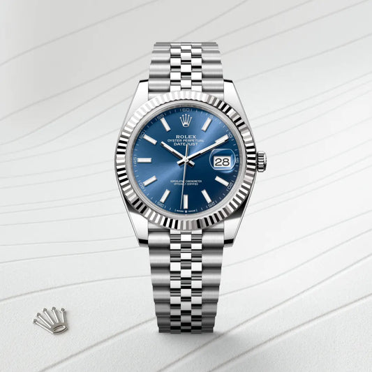 Rolex デイトジャスト 41 オイスター、41 mm、オイスタースチール&ホワイトゴールド
