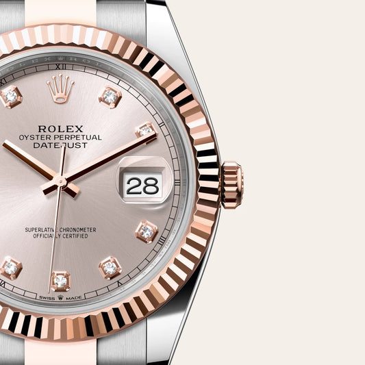 Rolex デイトジャスト 41 オイスター、41 mm、オイスタースチール&エバーローズゴールド