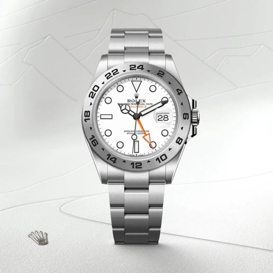 Rolex エクスプローラー Ⅱ オイスター、42 mm、オイスタースチール