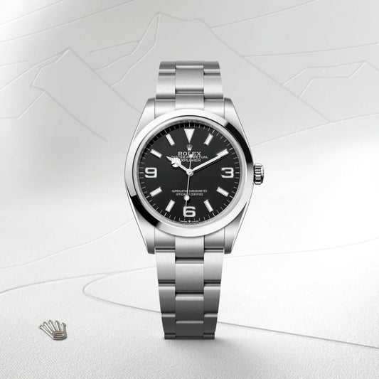 Rolex エクスプローラー 40 オイスター、40 mm、オイスタースチール