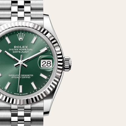 Rolex デイトジャスト 31  オイスター、31 mm、オイスタースチール＆ホワイトゴールド