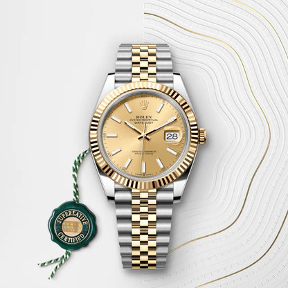 Rolex デイトジャスト 41  オイスター、41 mm、オイスタースチール＆イエローゴールド