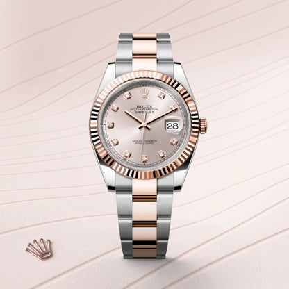 Rolex デイトジャスト 41  オイスター、41 mm、オイスタースチール＆エバーローズゴールド