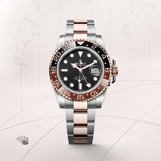 Rolex GMTマスター Ⅱ  オイスター、40 mm、オイスタースチール＆エバーローズゴールド