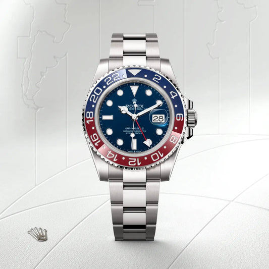 Rolex GMTマスター Ⅱ  オイスター、40 mm、ホワイトゴールド